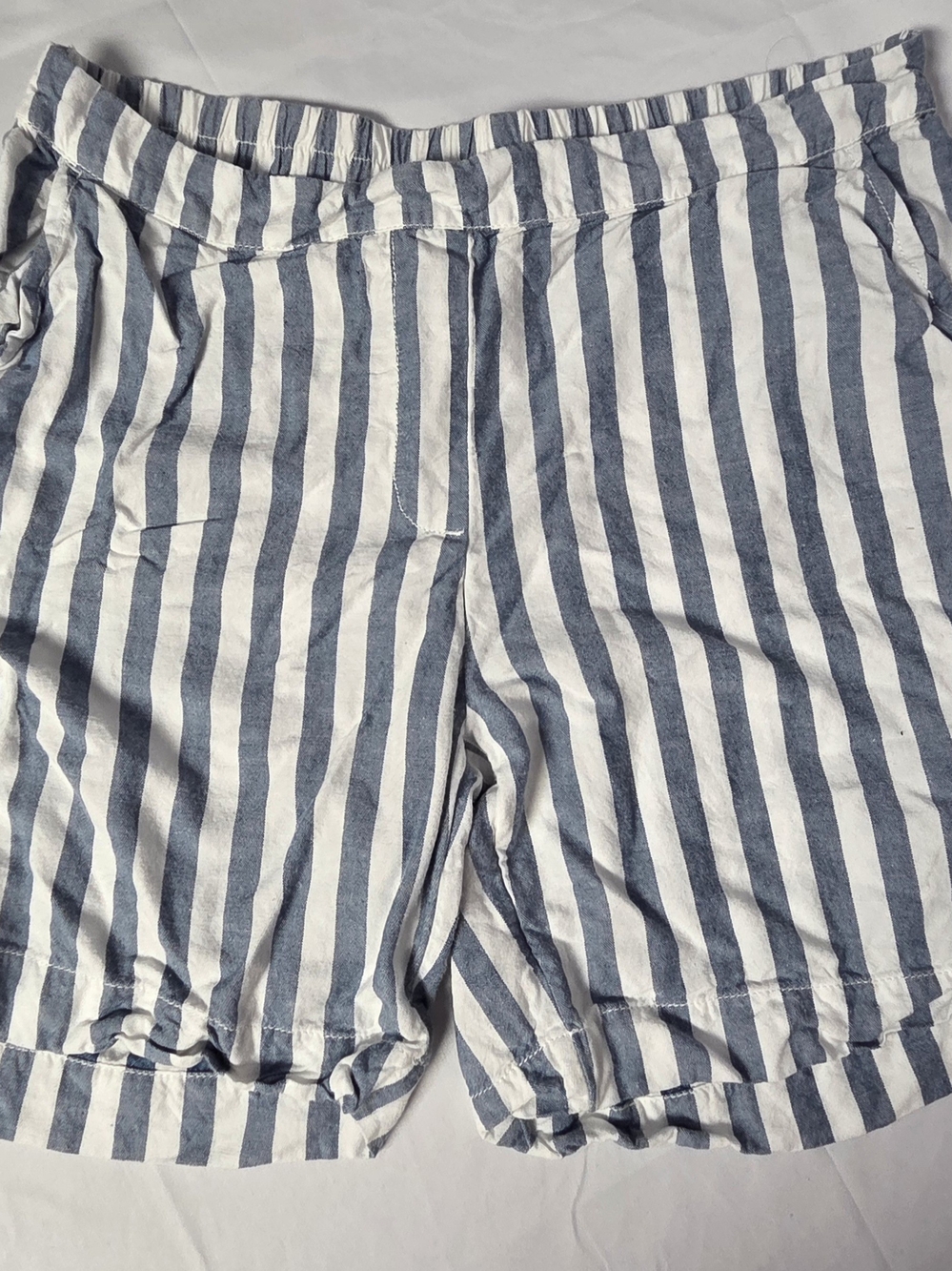 Chico's Blue and White Striped Women’s Shorts Size 1